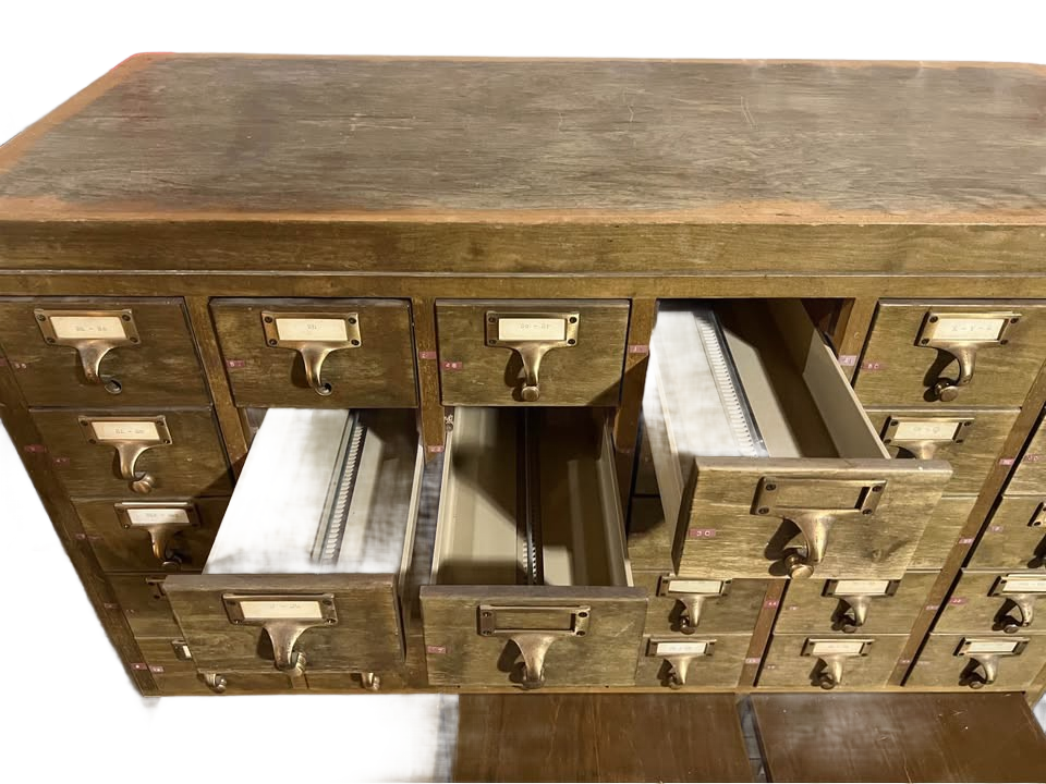 Antique Vintage Card Catalog