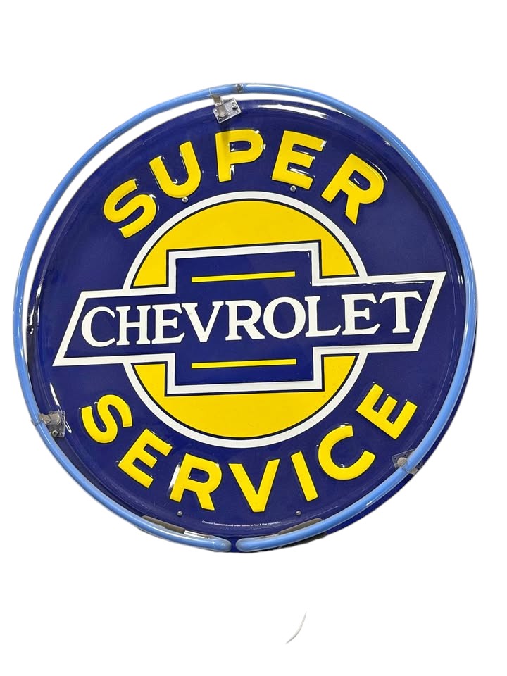 CHEVROLET SUPER SERVICE NEON SIGN