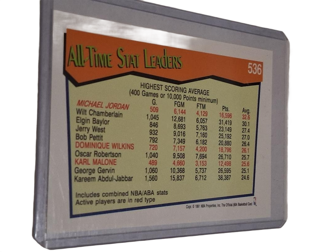 1991-92 NBA Hoops Michael Jordan ALL-TIME ACTIVE SCORING LEADER Bulls #536
