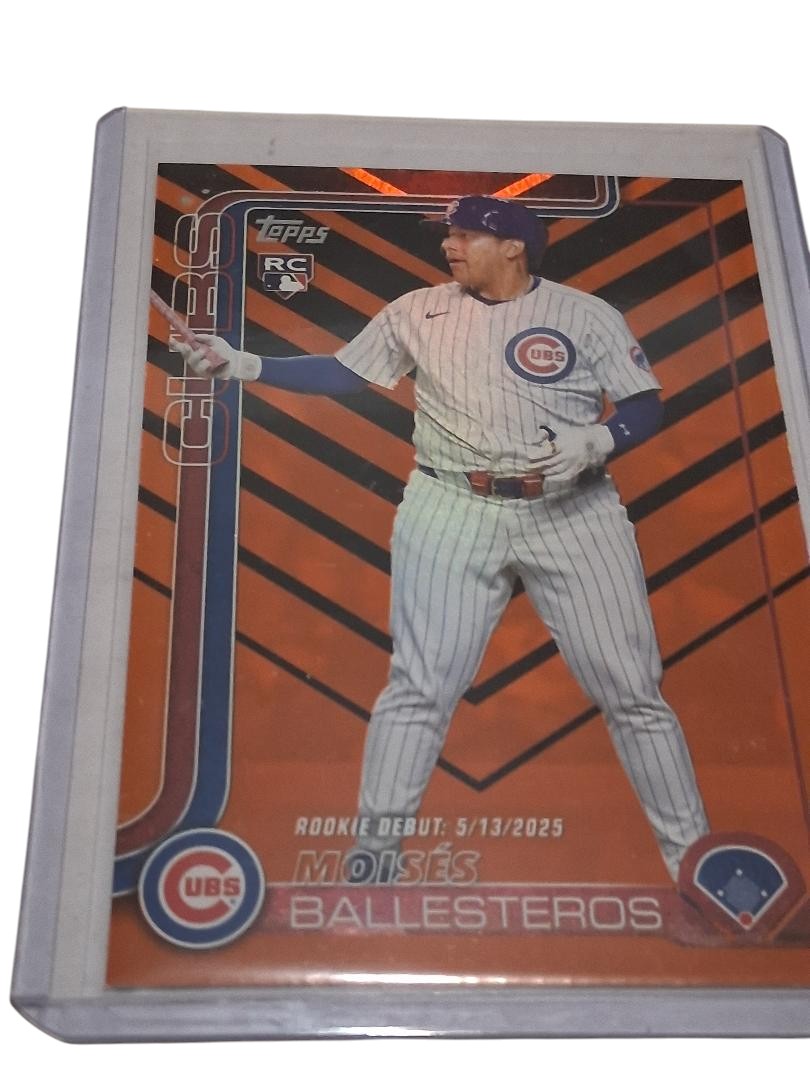 2025 Topps #US236 Moises Ballesteros, Cubs (RC) - Holiday Orange and Black Foil