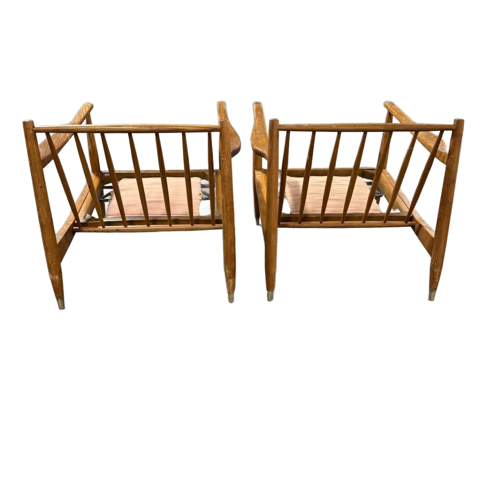 Folke Ohlsson for Dux style mid century modern lounge chairs 1950s