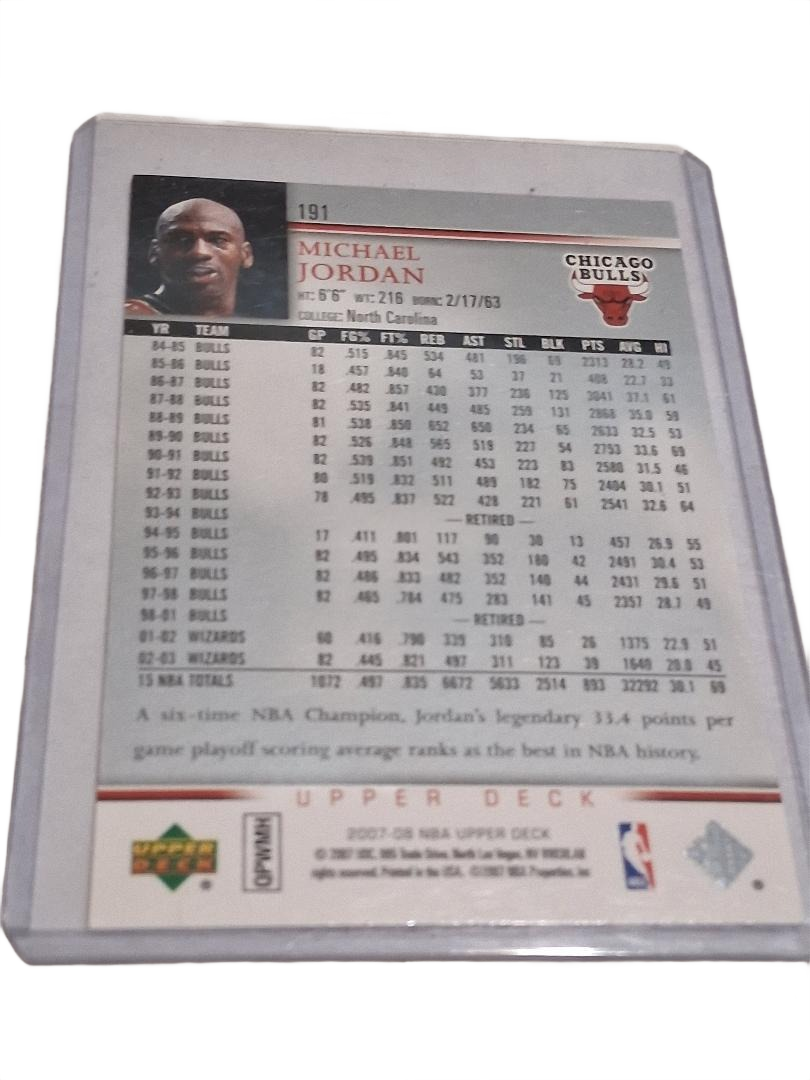 2007-08 Upper Deck Basketball # 191 Michael Jordan