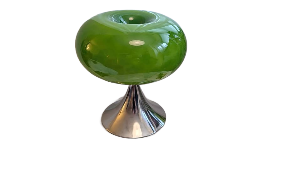 Modern Green Glass Table Lamp – USB + 3 Light Modes