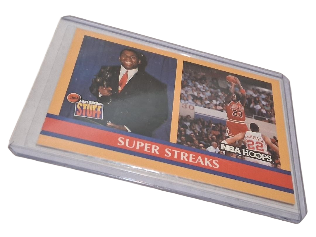 JORDAN /MAGIC 1990 NBA HOOPS #385 SUPER STREAKS MINT