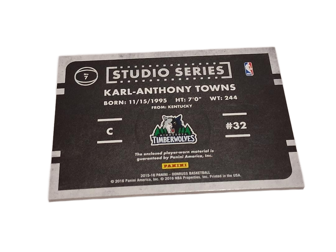 2015 Panini Donruss Studio Series Rookie Jerseys Karl Anthony Towns