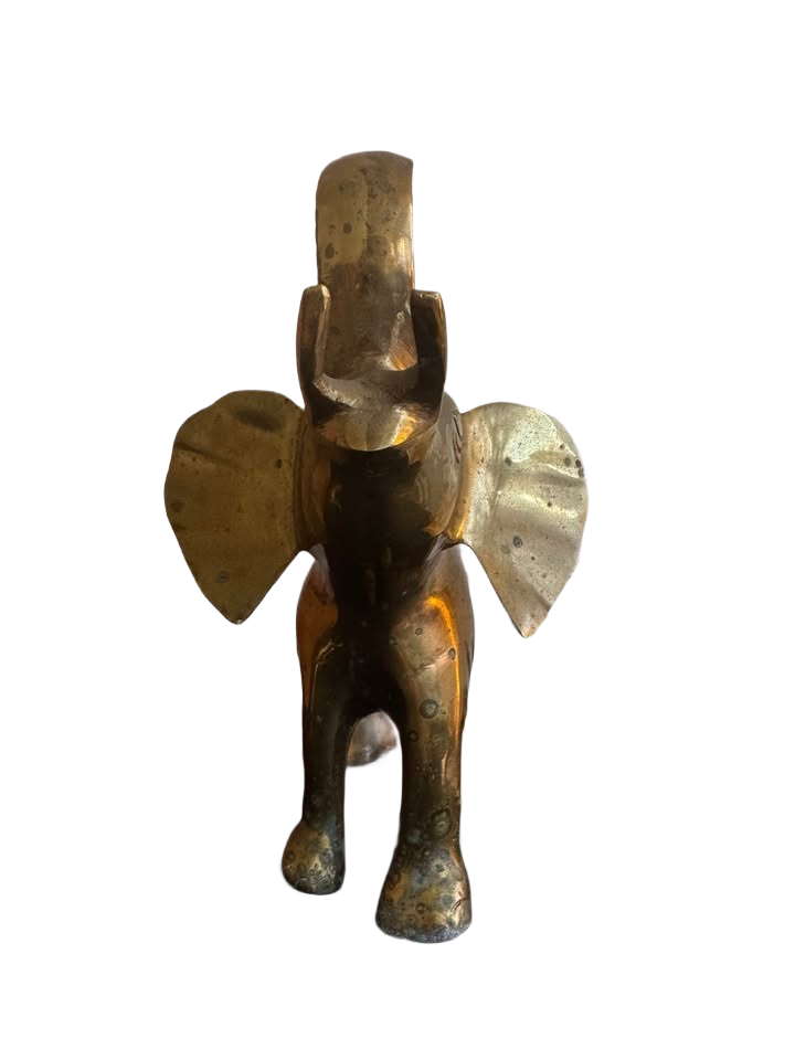 Vintage MCM Brass Elephant