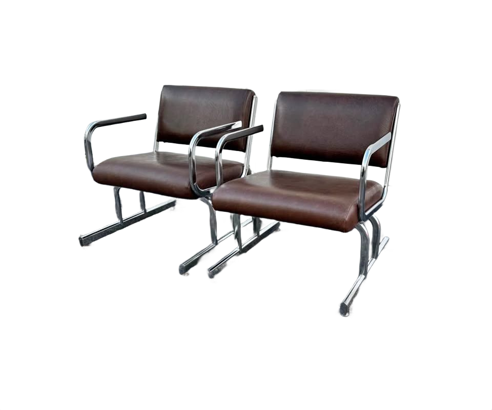 MCM Tubular Chrome Chairs