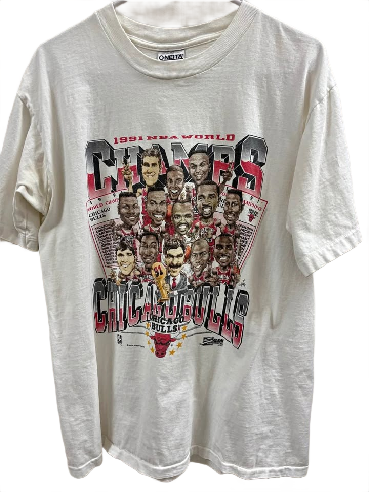 1991 Chicago Bulls Championship T-Shirt Men’s XL