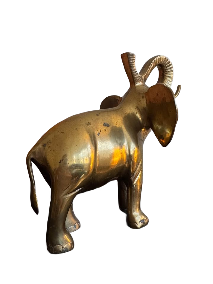 Vintage MCM Brass Elephant