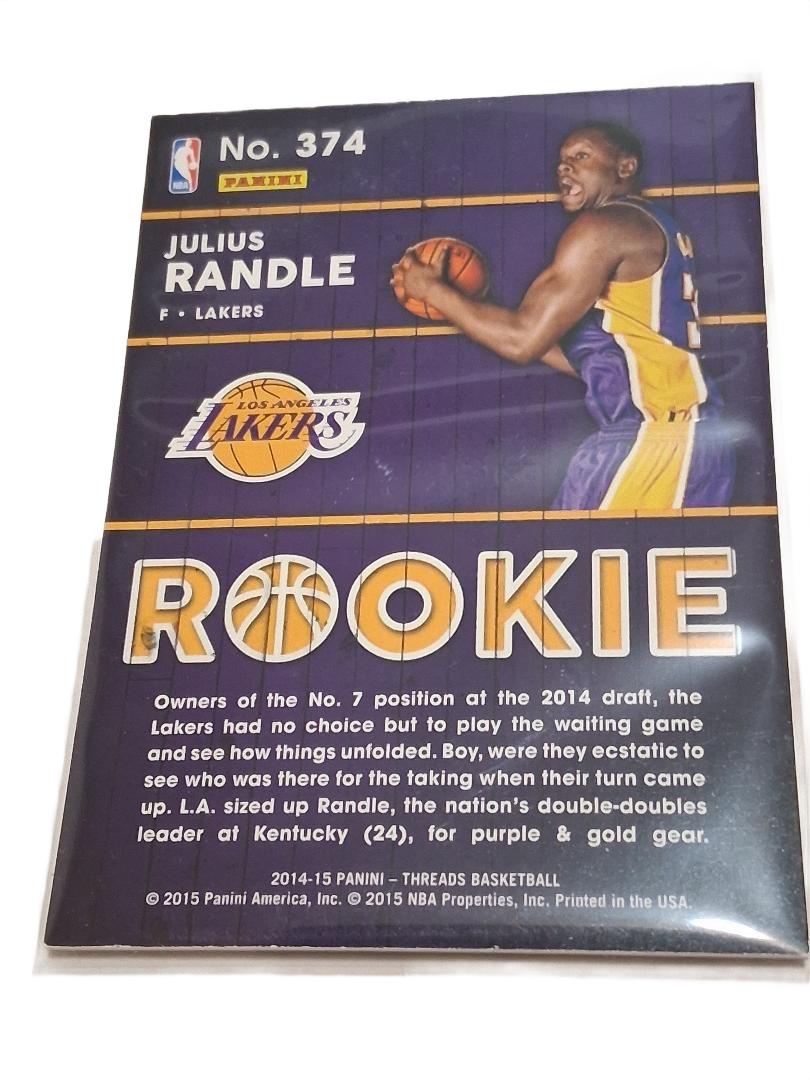2014-15 Panini Threads Wood Rookies Julius Randle #374 Rookie RC