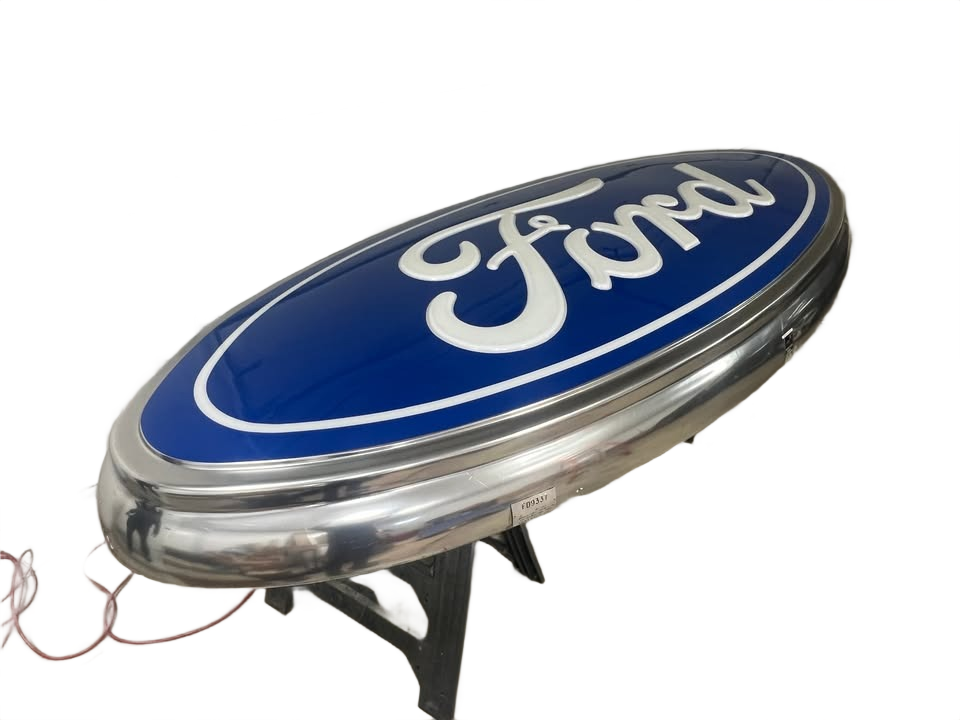 Ford Oval Dealer LED Lighted Sign 9.5 ft x 4 ft Authentic Factory Dealership OEM