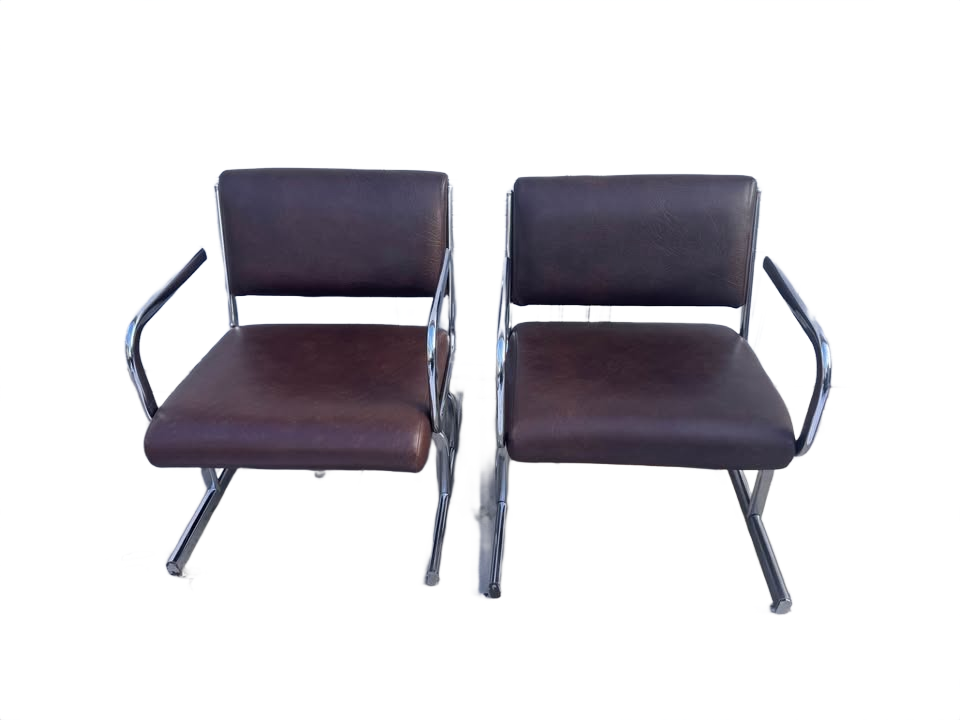 MCM Tubular Chrome Chairs