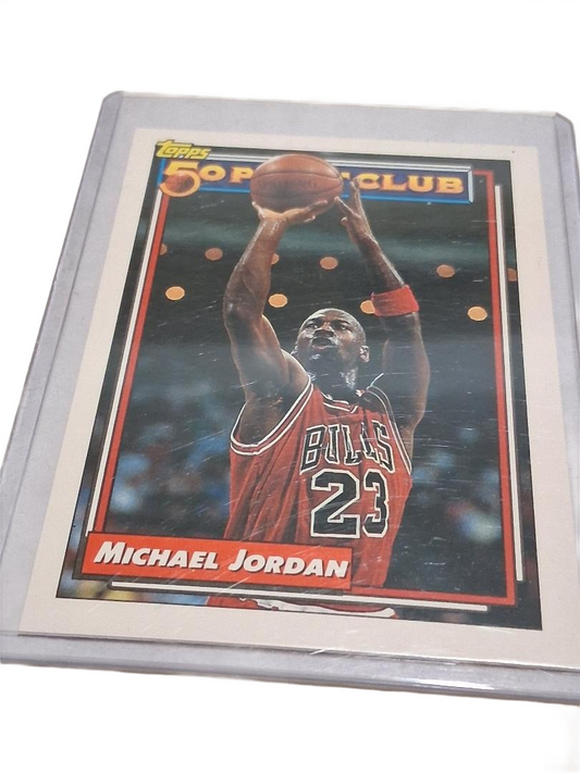 1992-93 TOPPS MICHAEL JORDAN #205 50 POINT CLUB CHICAGO BULLS