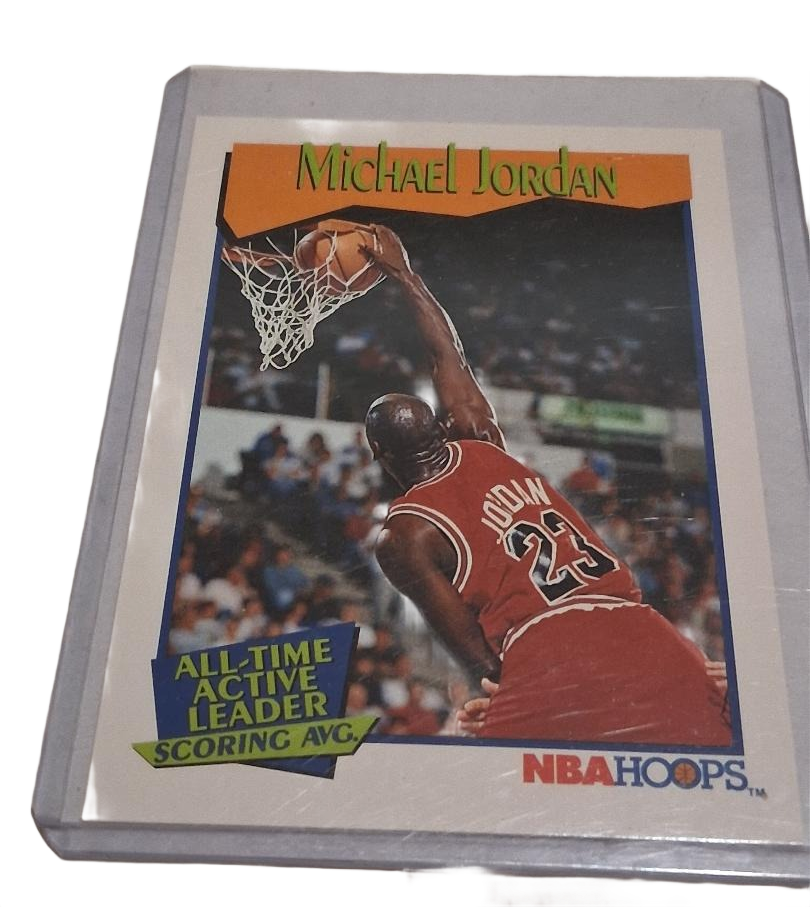1991-92 NBA Hoops Michael Jordan ALL-TIME ACTIVE SCORING LEADER Bulls #536