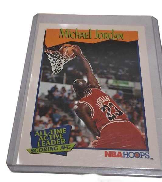 1991-92 NBA Hoops Michael Jordan ALL-TIME ACTIVE SCORING LEADER Bulls #536