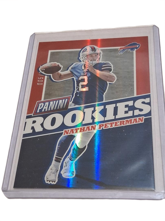 RARE 2017 PANINI NATHAN PETERMAN ROOKIE CARD RC FB49