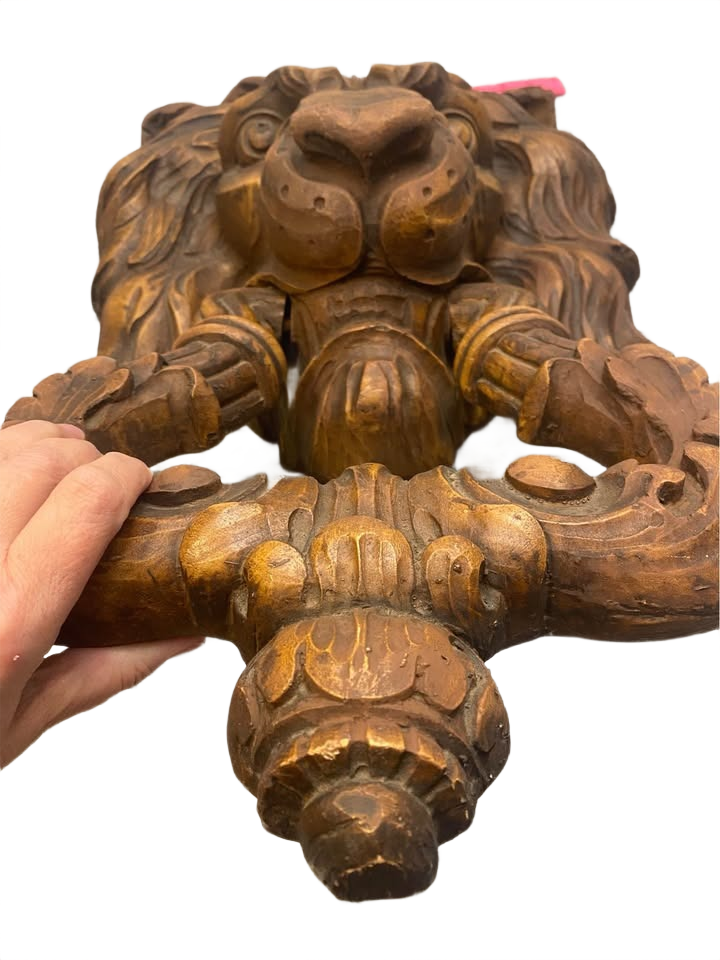 Rare Medieval Lion Decorative Knocker 24” Tall