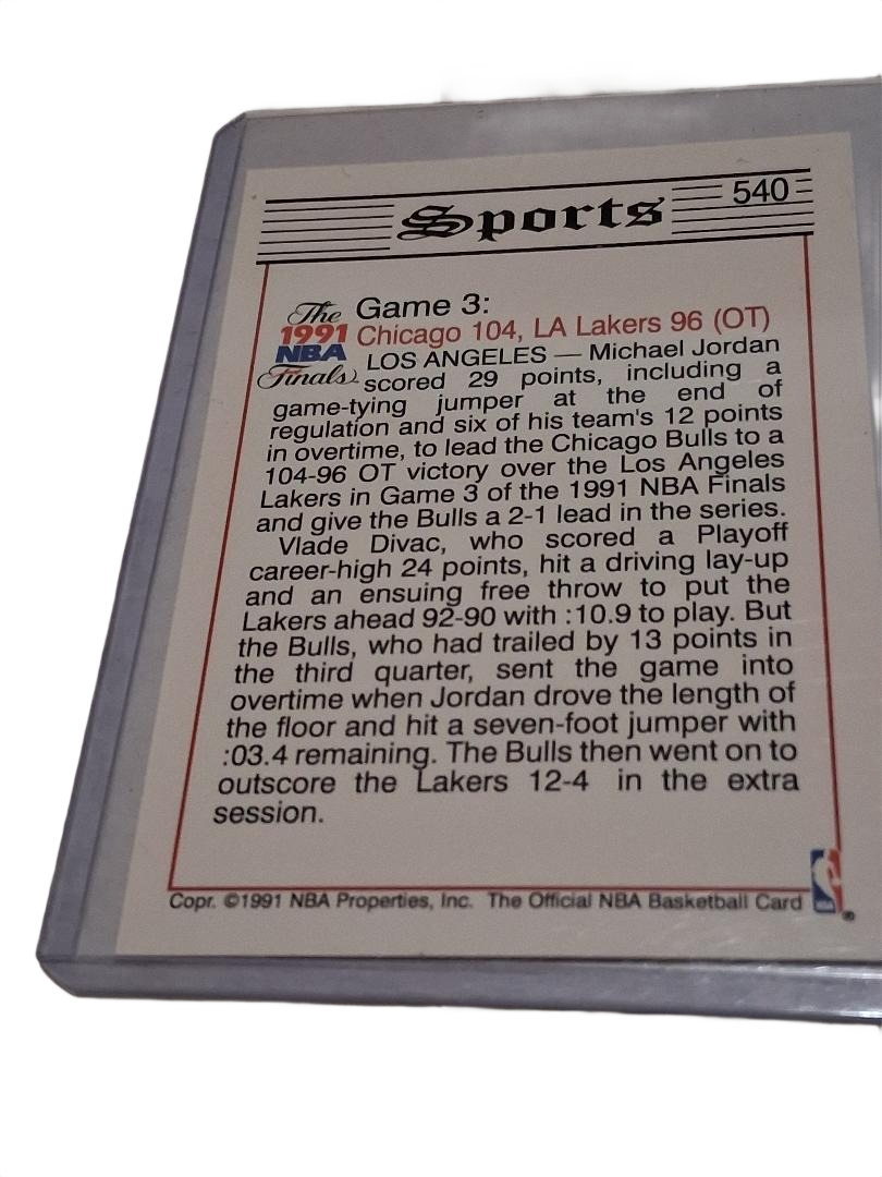 NBA Hoops Tribune, Bulls Win OT Thriller Take 2-1 Lead, 1991 NBA, #540
