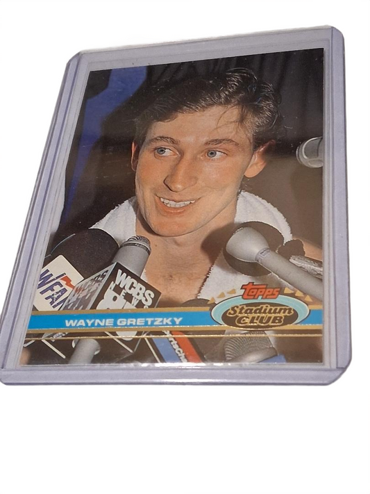 Wayne Gretzky Card (1991) Featuring His 1979 Rookie Card TOPPS STADIUM CLUB # 1