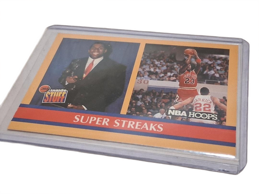 JORDAN /MAGIC 1990 NBA HOOPS #385 SUPER STREAKS MINT