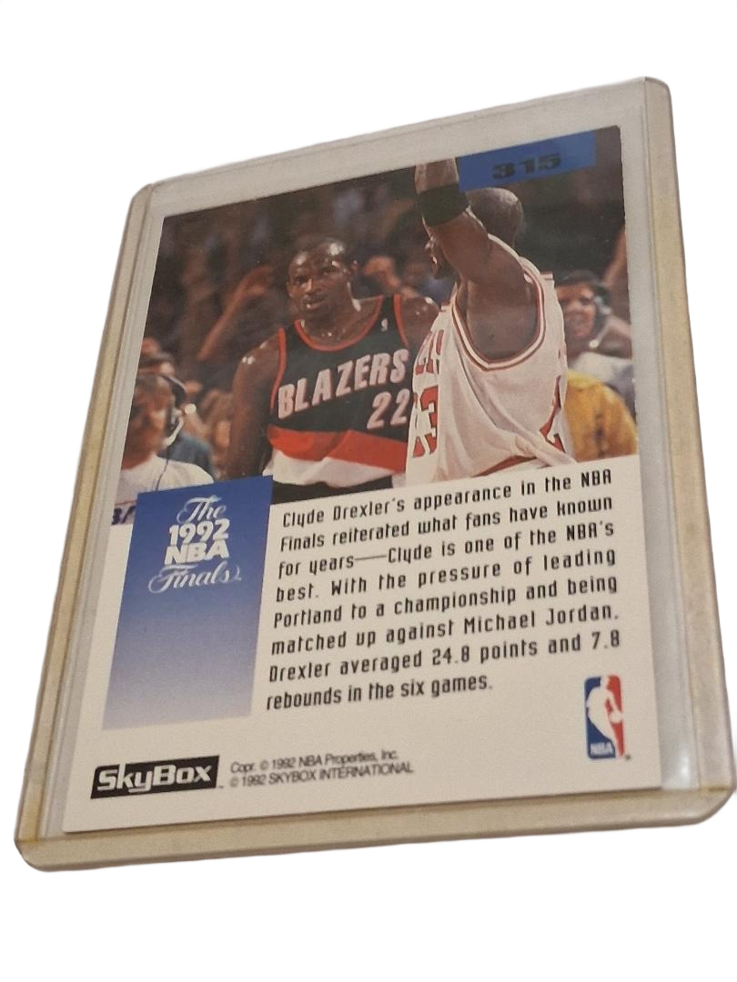 1992-93 Skybox Basketball Clyde Drexler Trail Blazers 1992 NBA Finals Jordan 315