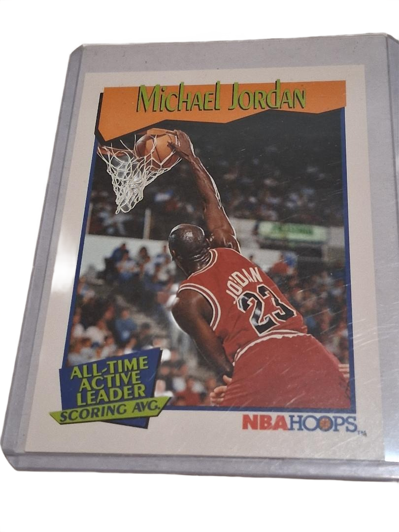 1991-92 NBA Hoops Michael Jordan ALL-TIME ACTIVE SCORING LEADER Bulls #536