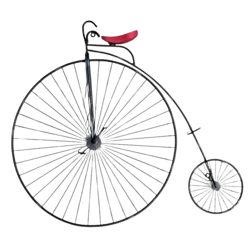 Curtis Jere Penny Farthing Metal Bicycle Sculpture