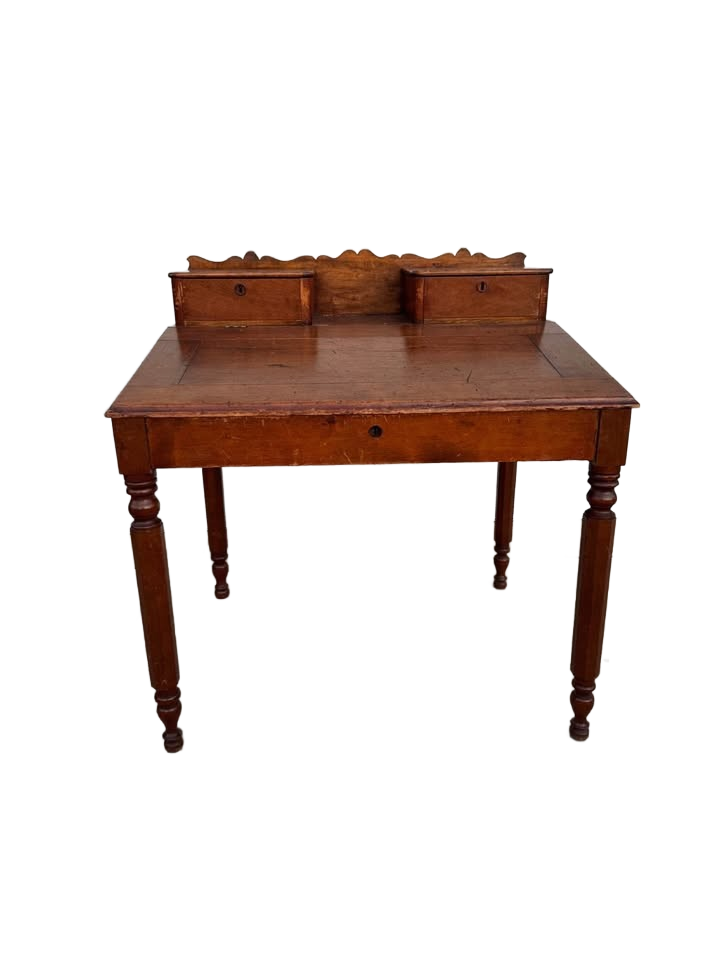 Antique early American slant top writing desk cherry wood