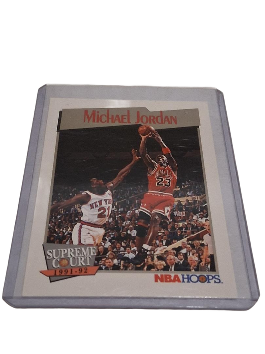 1991-92 NBA Hoops Michael Jordan Basketball Card #455