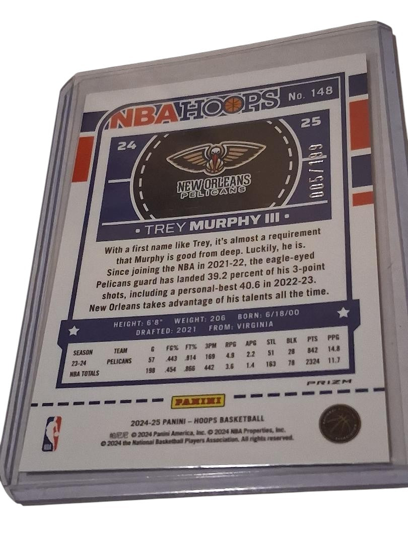 Trey Murphy III – NBA Hoops 2024-25 Base Holo (Silver / Disco Parallel)