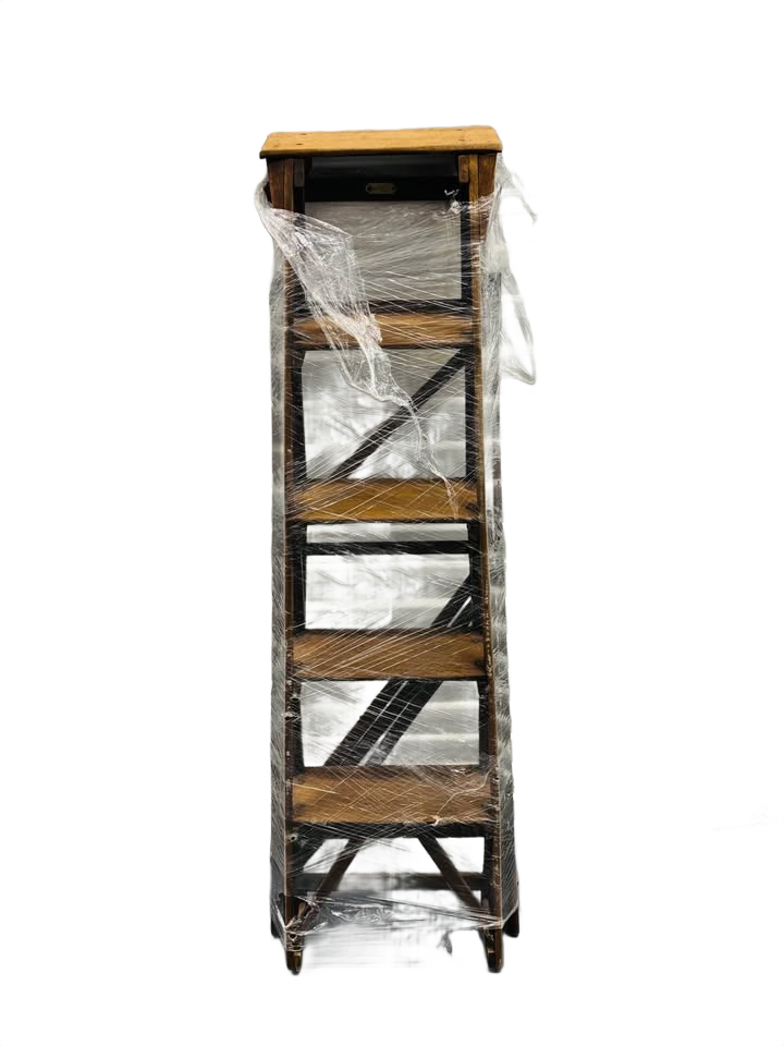1930’s Vintage Antique Twyford Wood Folding Library Steps / Ladder.