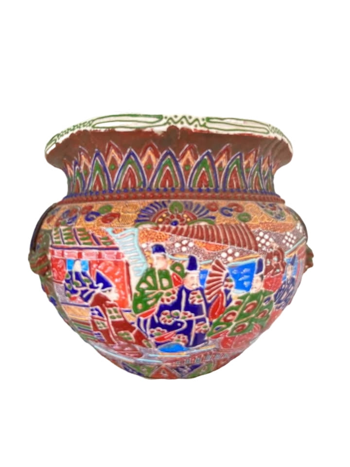 Vintage Asian Jardinier w/Stand