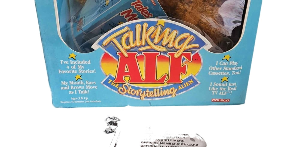 Vintage Rare 1987 Coleco Talking Alf The Storytelling Alien Cassette Playing Plush CIB Tested Works!