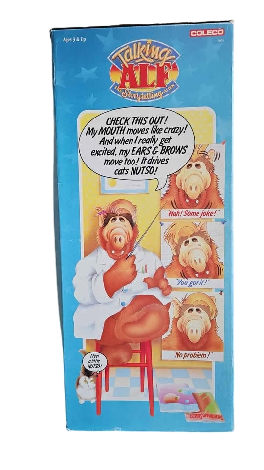 Vintage Rare 1987 Coleco Talking Alf The Storytelling Alien Cassette Playing Plush CIB Tested Works!