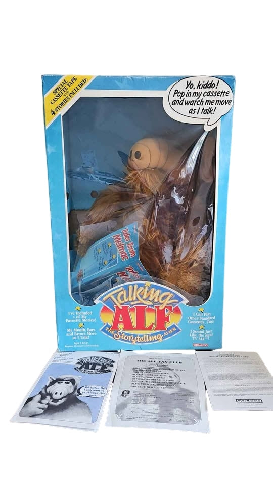 Vintage Rare 1987 Coleco Talking Alf The Storytelling Alien Cassette Playing Plush CIB Tested Works!