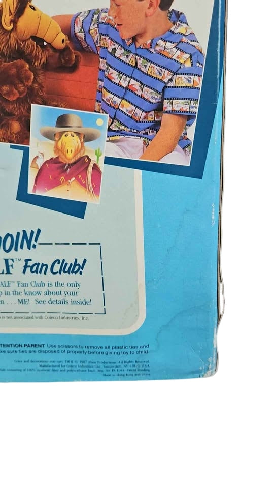 Vintage Rare 1987 Coleco Talking Alf The Storytelling Alien Cassette Playing Plush CIB Tested Works!