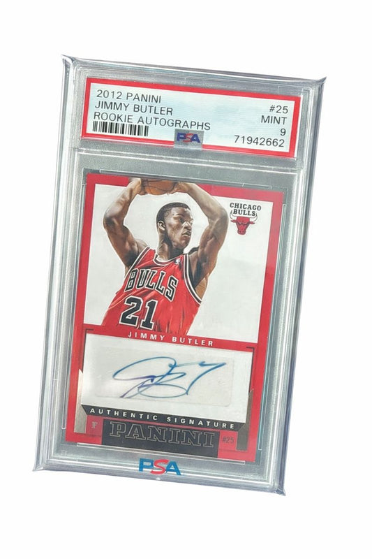 2012 PANINI ROOKIE AUTOGRAPHS #25 JIMMY BUTLER ROOKIE AUTOGRAPHS PSA 9