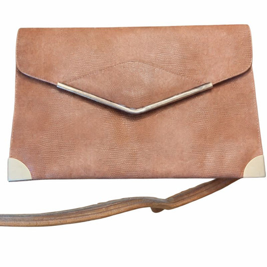 Philippe Beige and Gold Envelope Clutch Purse