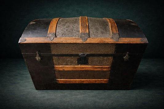 Authentic Victorian/Edwardian Dome-Top Steamer Trunk