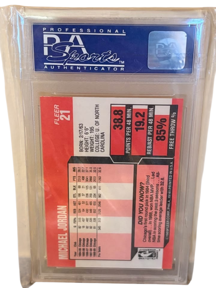 Michael Jordan Fleer #21 1989 PSA 9