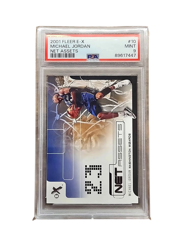 2001 Fleer E-X Net Assets - Michael Jordan PSA-9