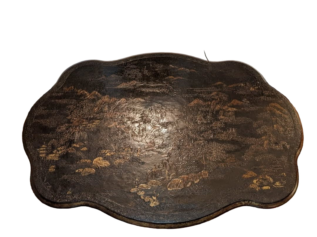 Antique,19thC Table, Chinese, Hand-Painted, Chinoiserie