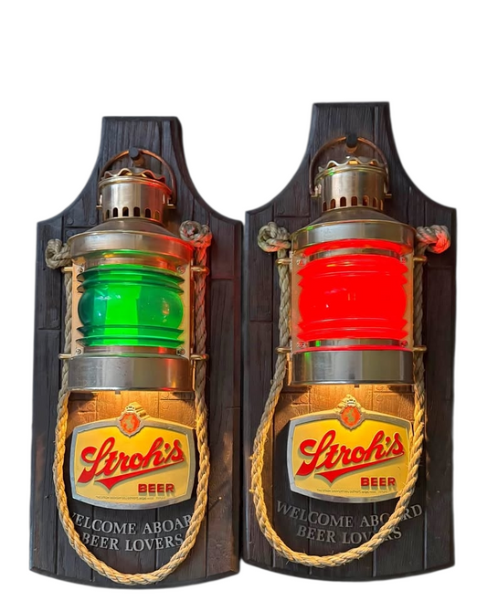 Strohs vintage antique beer signs