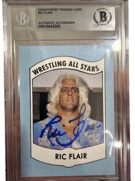 Ric Flair autographed card slab