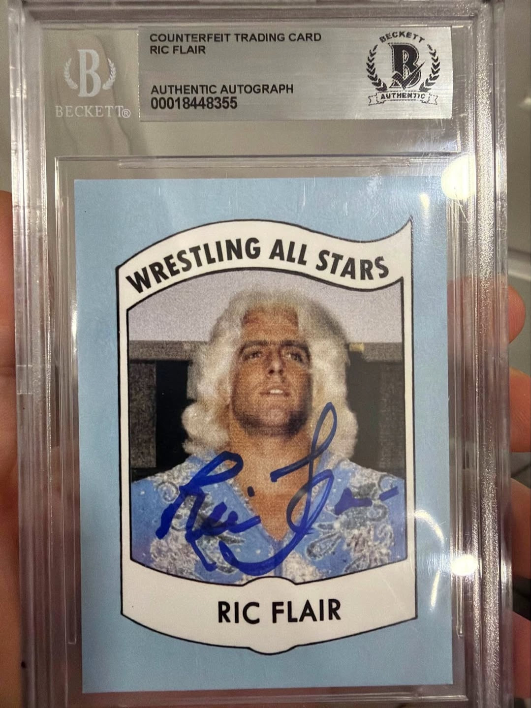 Ric Flair autographed card slab