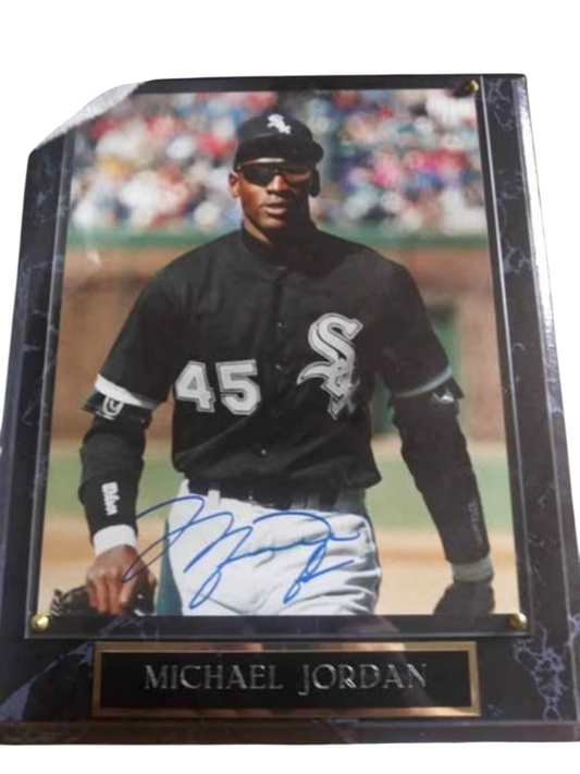 Michael Jordan Signed #45 Sox Photo Mounted W/COA