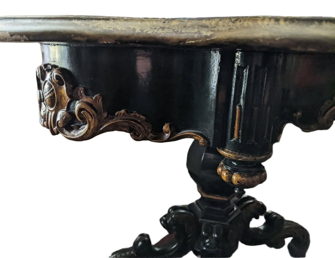 Antique,19thC Table, Chinese, Hand-Painted, Chinoiserie