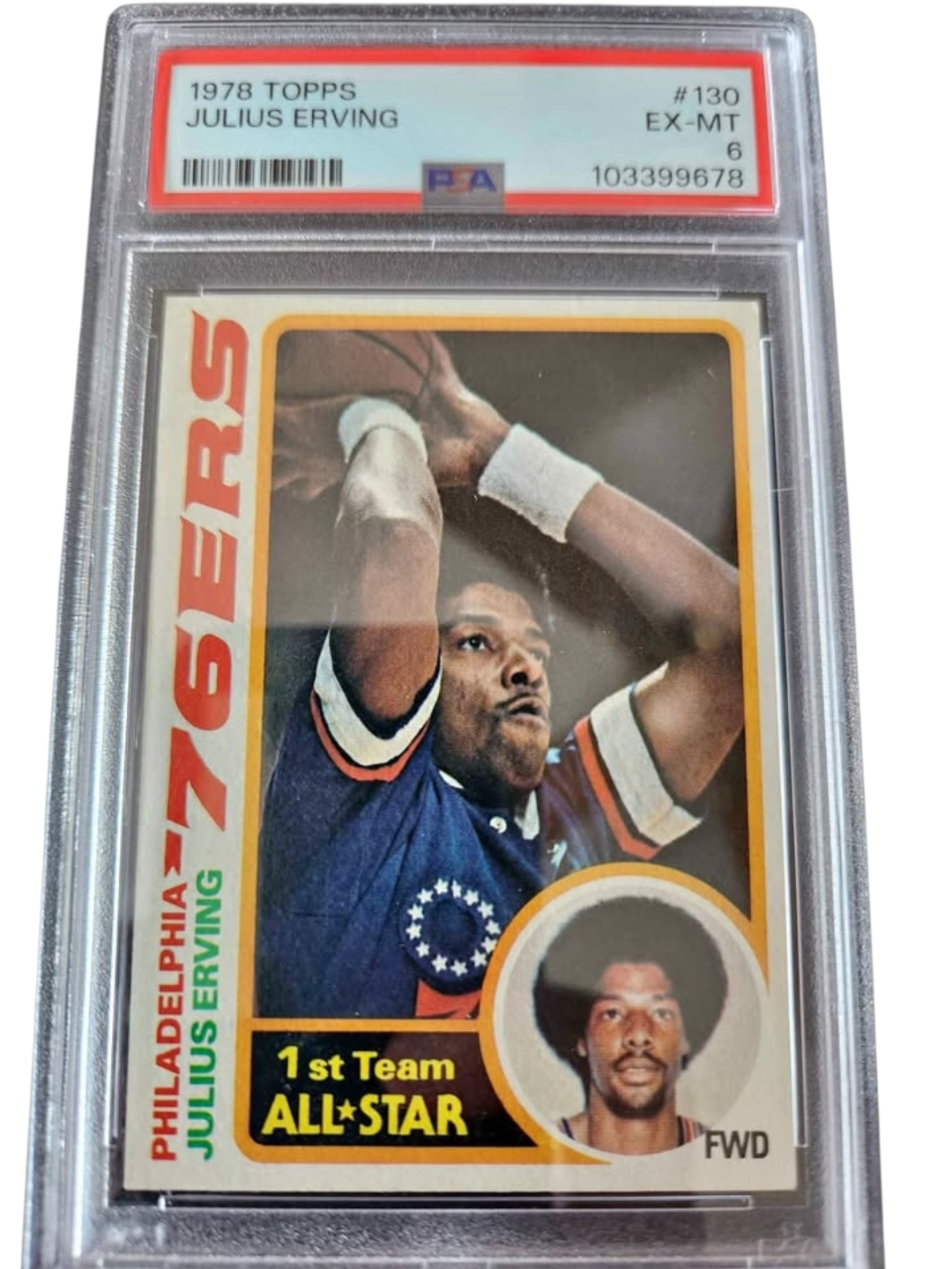 1978 Topps Basketball Card Julius Erving PSA 6. Get some Dr. J