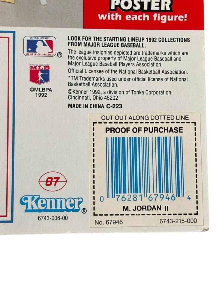 1992 Kenner Starting Linup Michael Jordan sealed original package