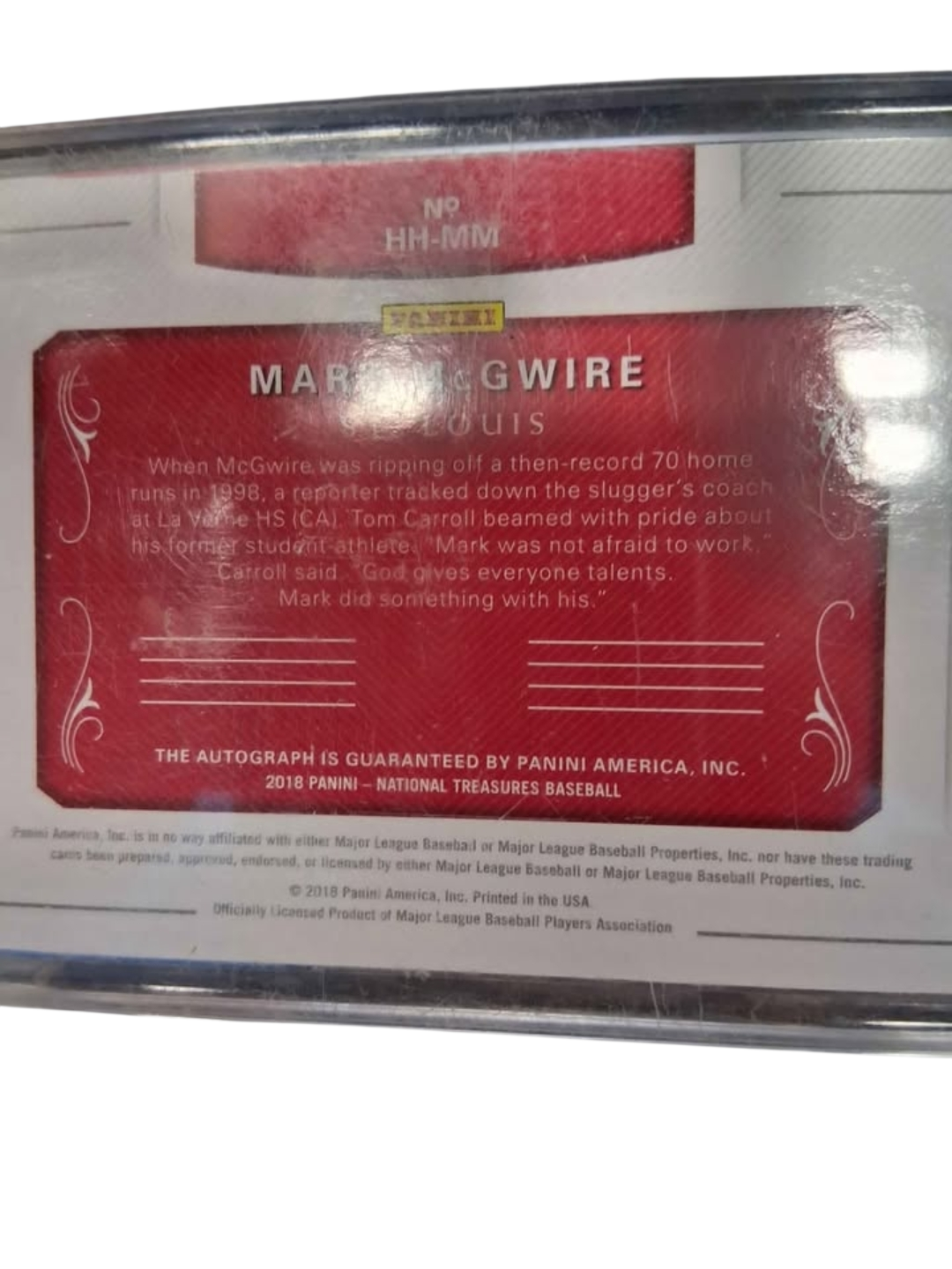 Mark McWire Trading Card